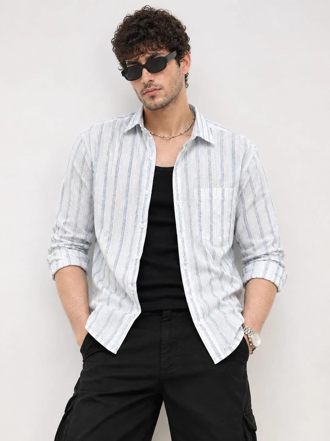 Light Blue Stripe Shirt