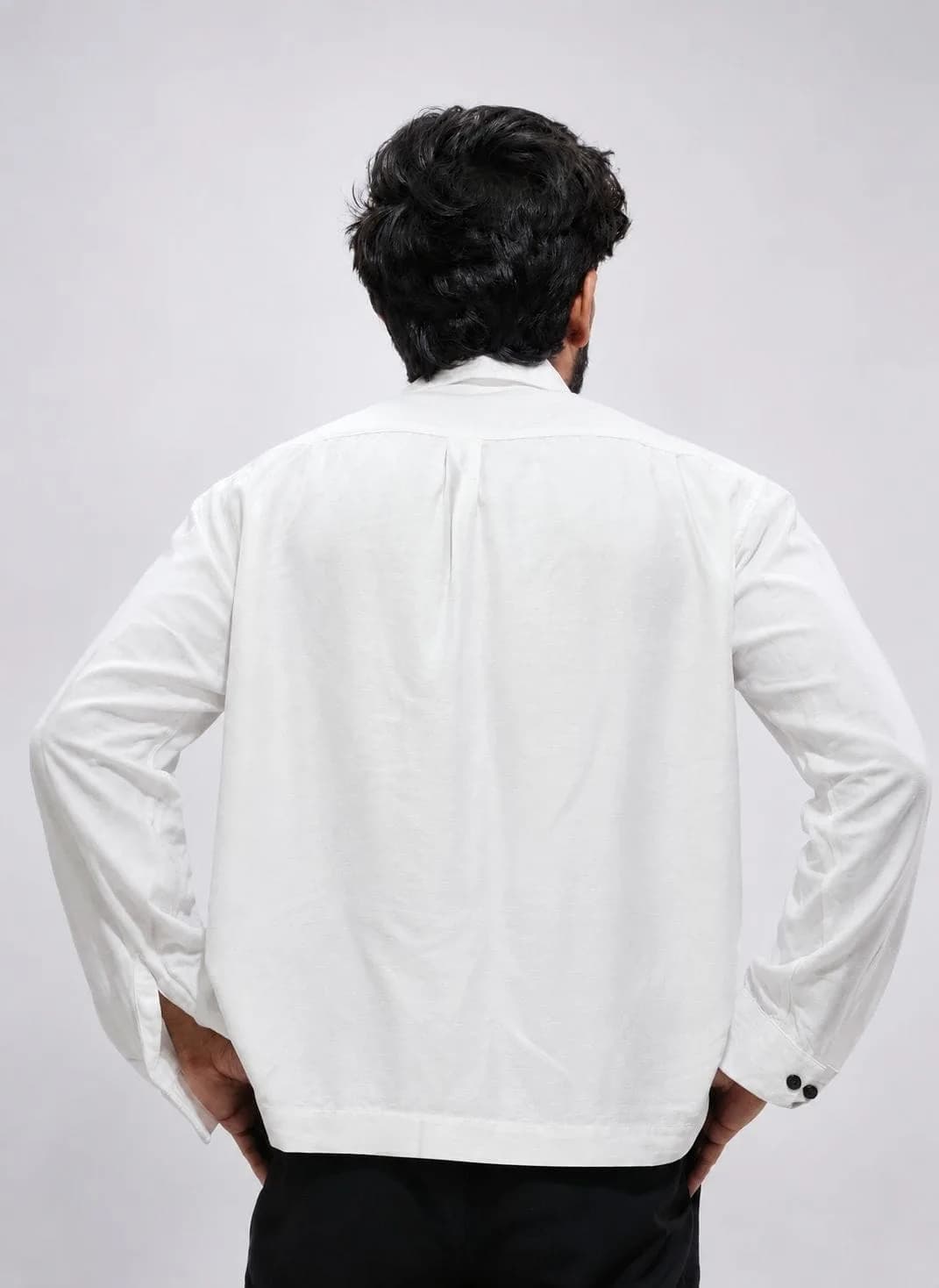 Ydurya Black Button Monarch – Boxy Fit Shirt — view 2