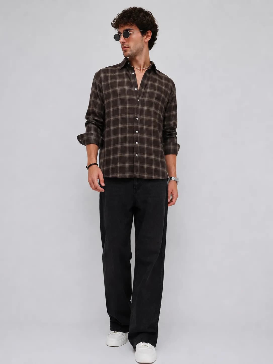 Ydurya Cocoa Heritage Check –Regular Fit Shirt